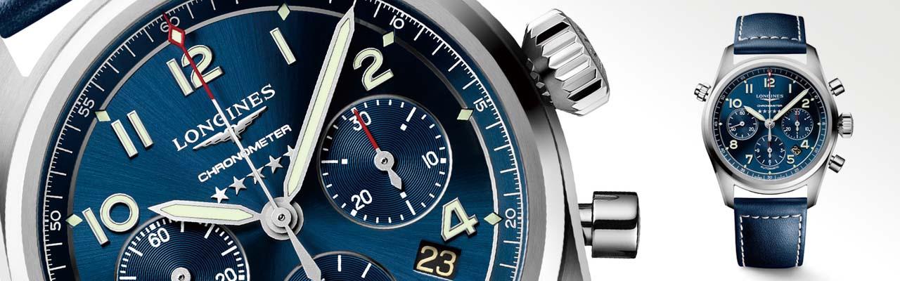 浪琴LONGINES先行者藍面計時碼錶