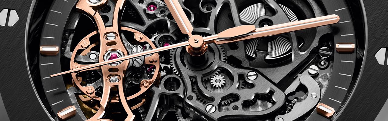 愛彼皇家橡樹系列雙擺輪鏤空腕錶 型號15416CE.OO.1225CE.01