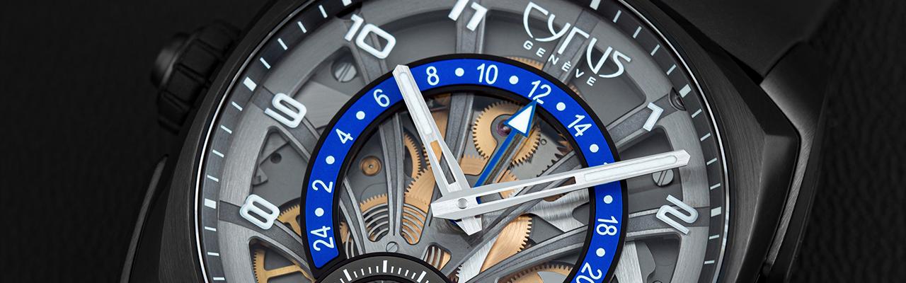 CYRUS Watches Klepcys GMT Retrograde逆跳兩地時間腕錶 湧現華麗洞悉未來