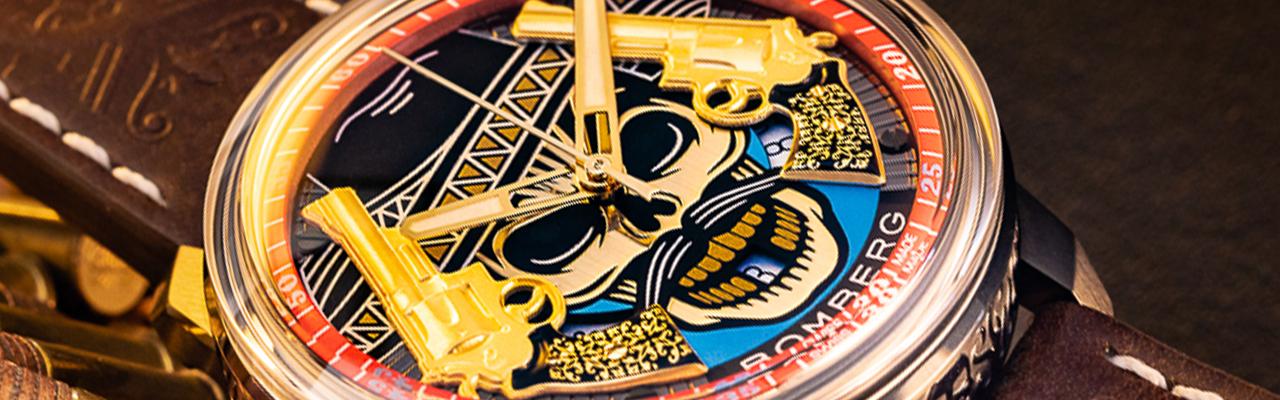 BOMBERG全新BB-01自動機械系列雙槍骷髏自動大三針腕錶 跟牛仔說聲Hola