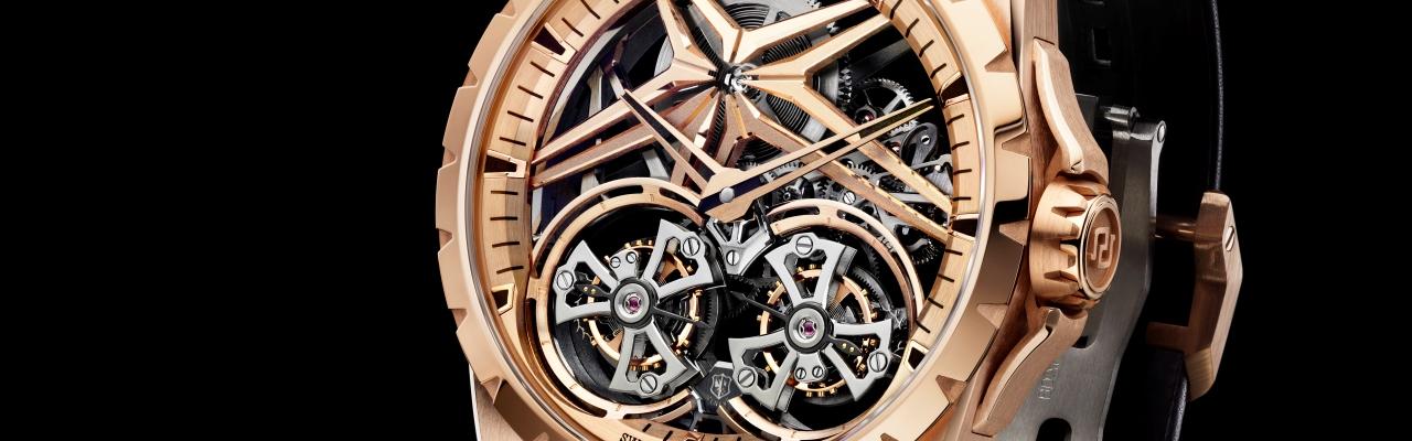 ROGER DUBUIS Excalibur 鏤空飛行陀飛輪腕錶