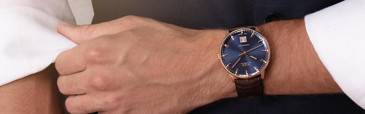 美度錶Commander Big Date香榭系列大日期窗腕錶  重現獨一無二的摩登正裝時刻