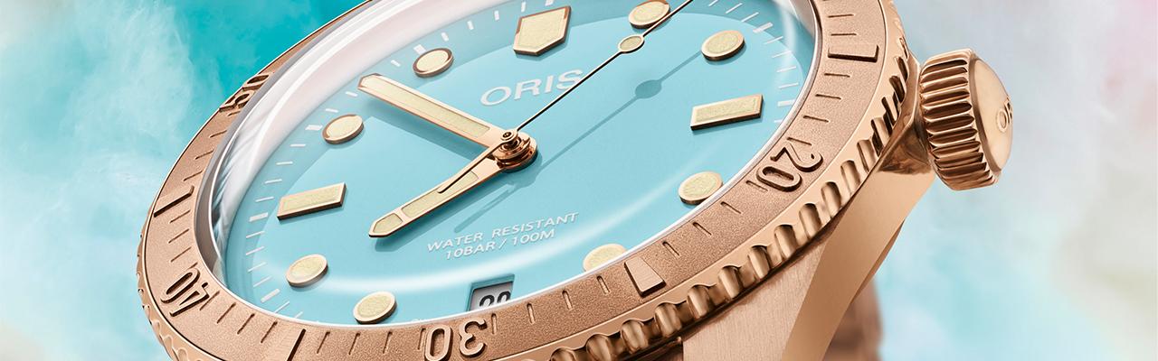 豪利時ORIS Divers Sixty-Five Cotton Candy青銅腕錶
