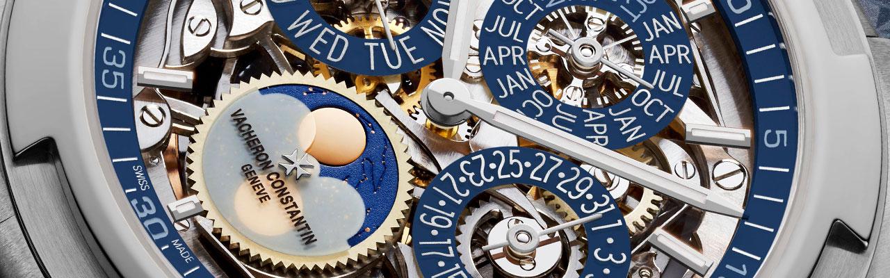 VACHERON CONSTANTIN江詩丹頓Overseas鏤雕超薄萬年曆腕錶
