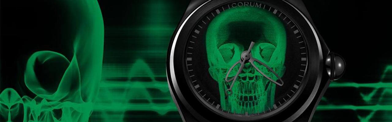 黑夜中的骷髏視覺系  崑崙錶Bubble X Ray腕錶