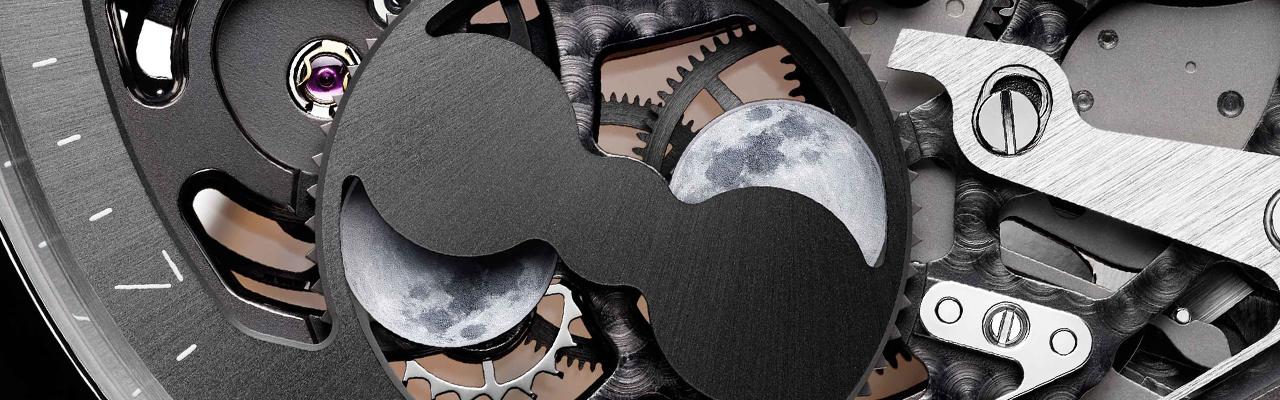 愛馬仕Slim D’Hermès Squelette Lune鏤空月相腕錶