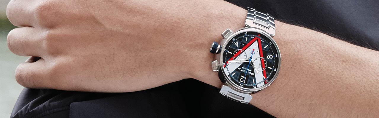 路易威登Tambour Damier Cobalt Chronograph