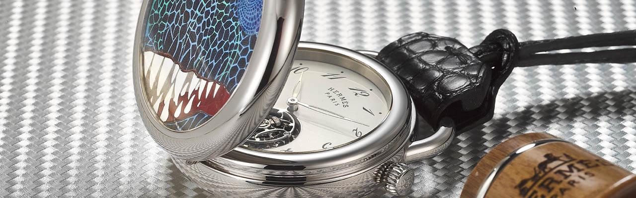 愛馬仕Arceau Pocket Aaaaargh!甲蟲鞘翅馬賽克工藝懷錶 