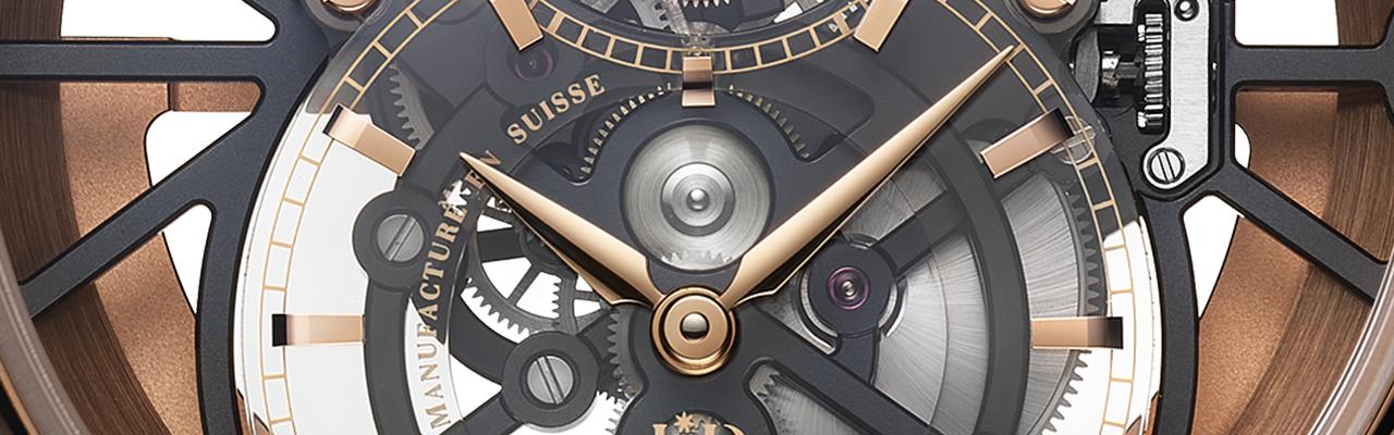 雅克德羅大秒針鏤空陀飛輪腕錶