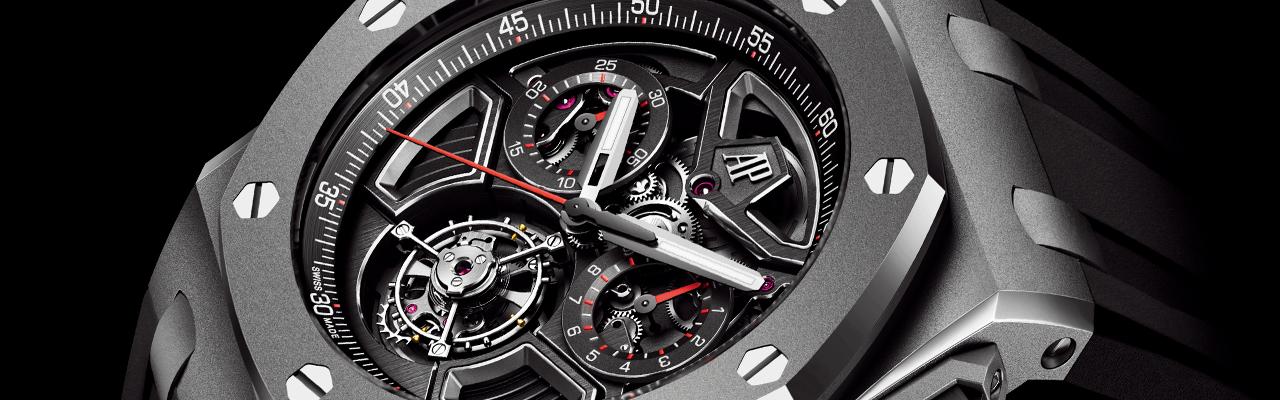 愛彼皇家橡樹離岸型飛行陀飛輪自動上鍊計時碼錶