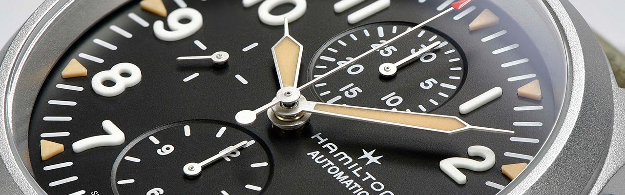 漢米爾頓HAMILTON卡其陸戰系列自動上鍊計時腕錶