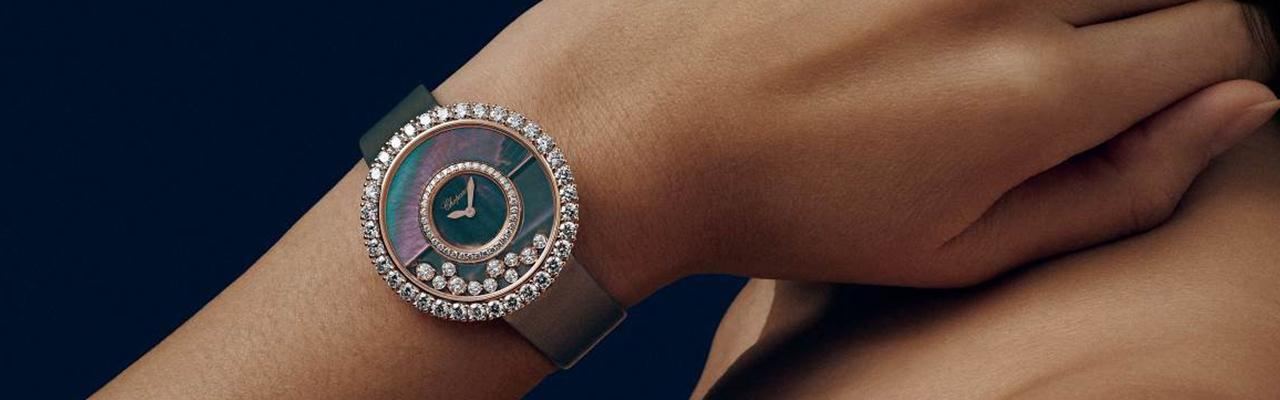 蕭邦CHOPARD Happy Diamonds雙圈錶帶腕錶