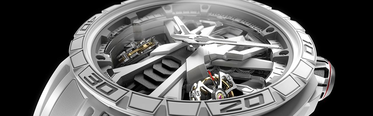 羅杰杜彼ROGER DUBUIS Excalibur Spider Countach DT/X傾置雙飛行陀飛輪腕錶