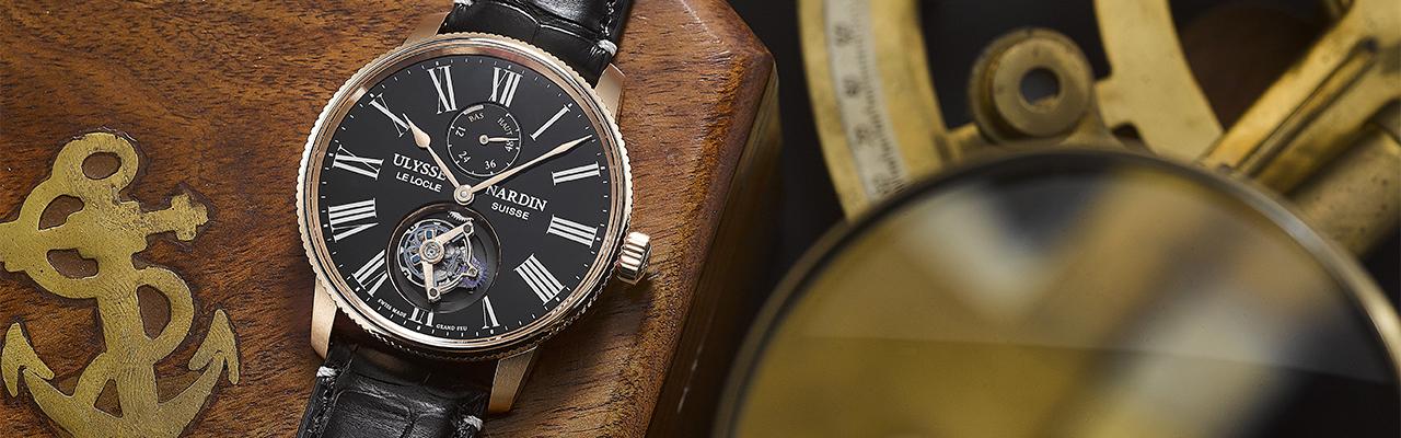 雅典錶ULYSSE NARDIN航海系列領航者大明火琺瑯陀飛輪腕錶