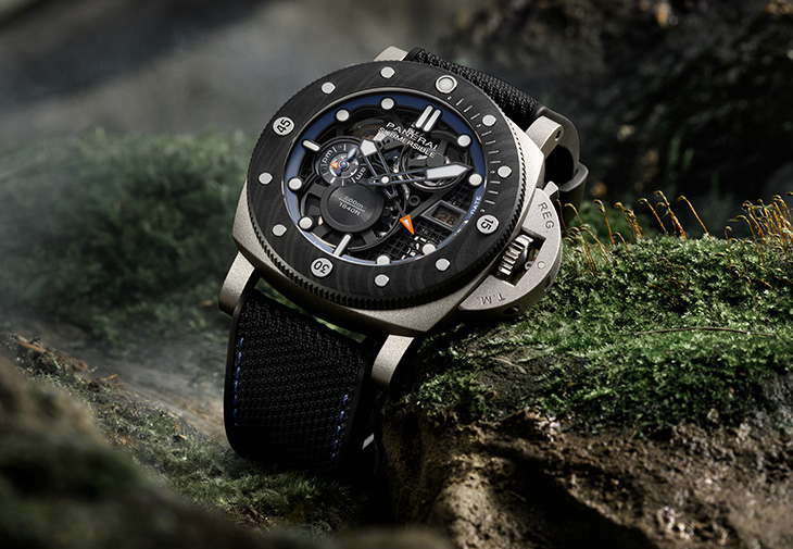 PANERAI沛納海Submersible GMT Mike Horn鈦金屬體驗版腕錶