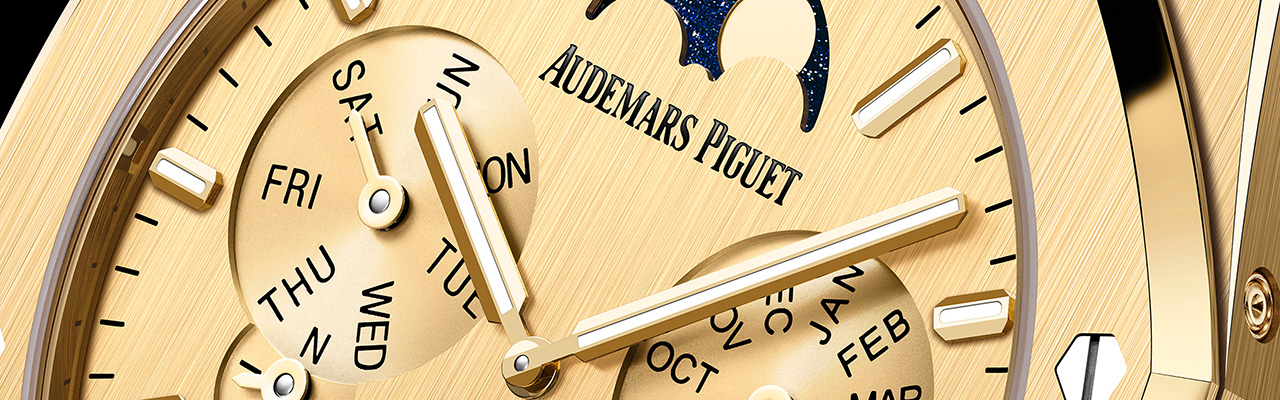 AUDEMARS PIGUET愛彼Royal Oak皇家橡樹系列大中華區限定版超薄萬年曆黃金腕錶