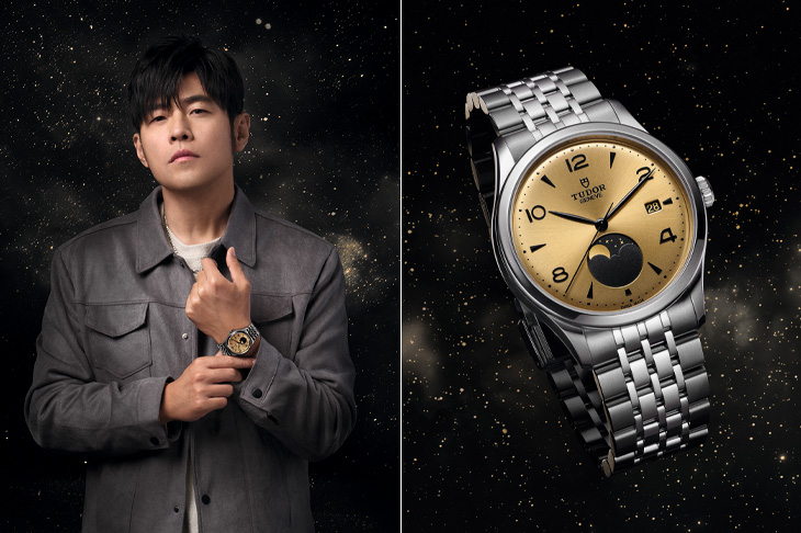 周杰倫特選香檳色面盤  TUDOR 1926 Luna月相腕錶