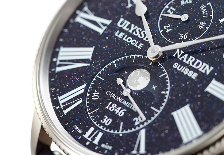 ULYSSE NARDIN雅典錶Marine Torpilleur Moonphase Aventurine航海系列領航者砂金石月相腕錶