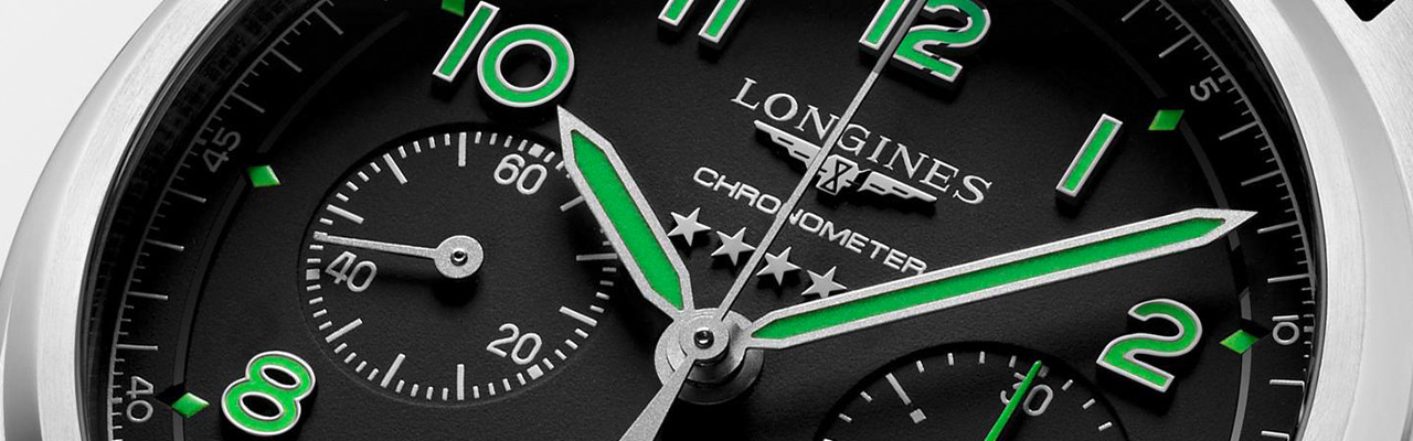 浪琴表先行者系列Pioneer Edition鈦金屬計時腕錶