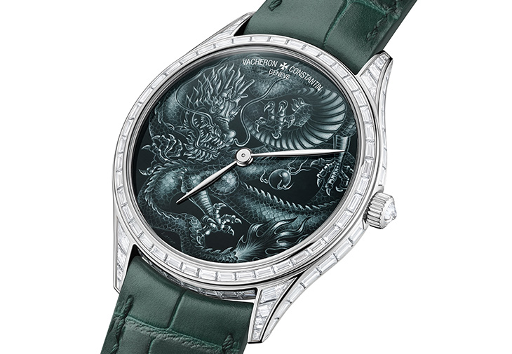 江詩丹頓VACHERON CONSTANTIN閣樓工匠灰階琺瑯高級珠寶Dragon腕錶