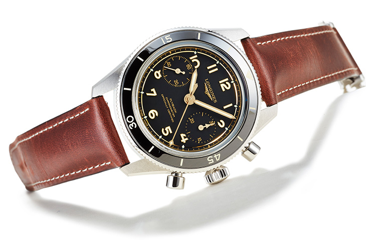 古典飛行時代巨擘／浪琴Spirit Pilot Flyback手上鍊飛返計時腕錶