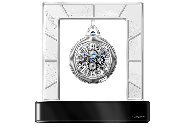 卡地亞CARTIER Rotonde de Cartier大複雜功能鏤空懷錶