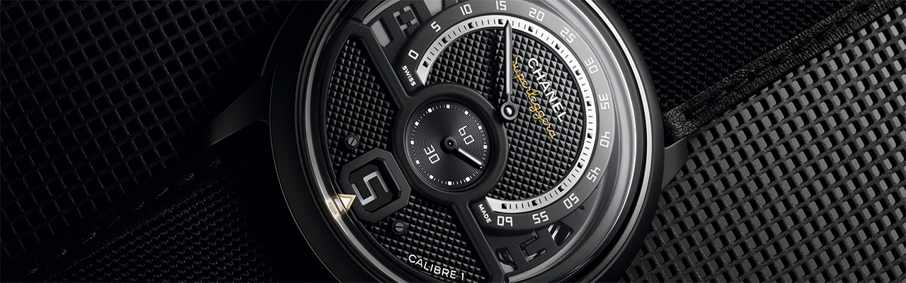 CHANEL香奈兒Monsieur Superleggera深邃黑腕錶