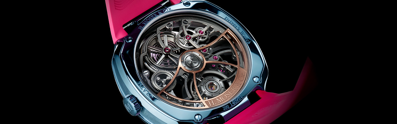 亨利慕時H. Moser & Cie.疾速者圓柱陀飛輪鏤空腕錶「Alpine」全球唯一特別版