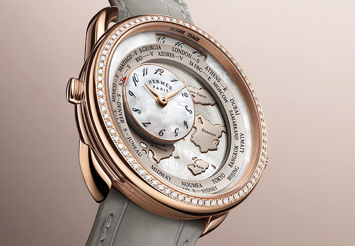 HERMÈS愛馬仕Arceau Le temps voyageur Or blanc