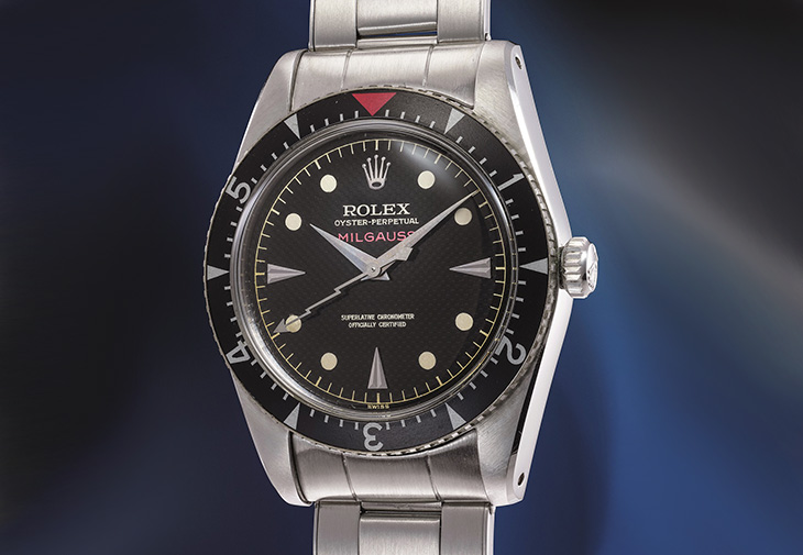 勞力士型號6541「Milgauss」精鋼防磁鏈帶腕錶