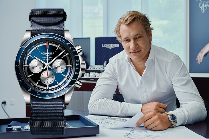 浪琴表LONGINES Conquest Marco Odermatt聯名限定腕錶