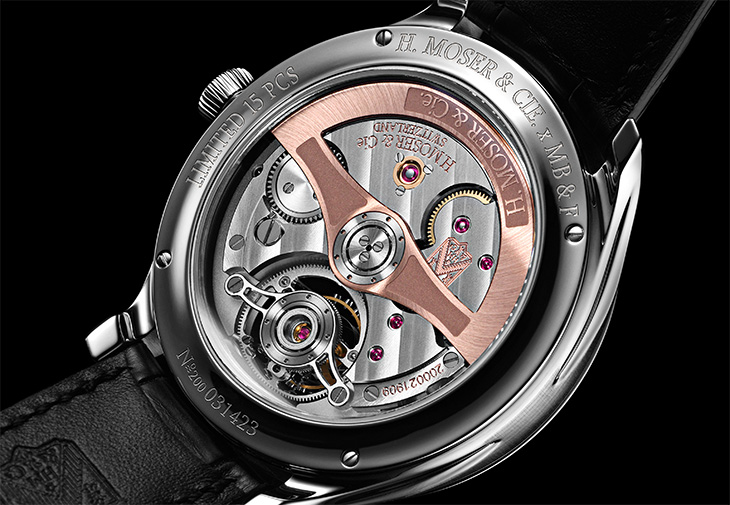 亨利慕時H.MOSER & CIE. X MB&F勇創者圓柱游絲陀飛輪腕錶