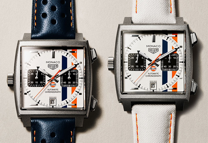 TAG Heuer泰格豪雅Monaco x GULF計時腕錶白色限量版