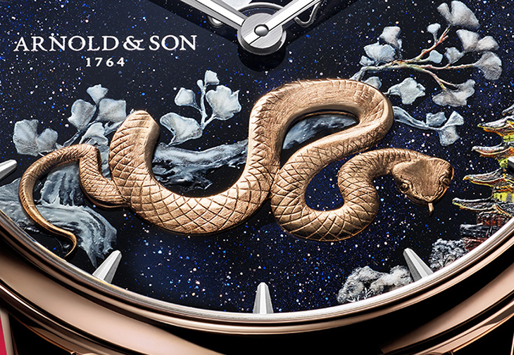 Arnold & Son亞諾錶Perpetual Moon恆久月相紅金蛇年腕錶