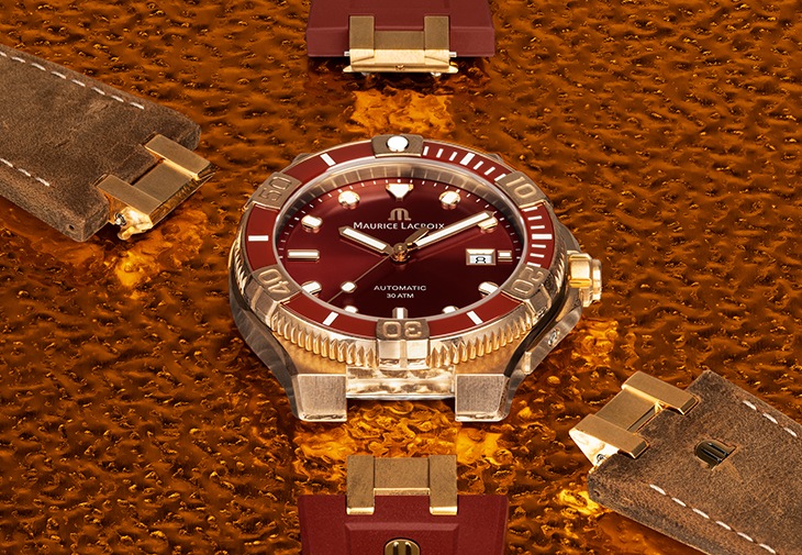 艾美錶MAURICE LACROIX AIKON Venturer Burgundy亞洲限量版腕錶