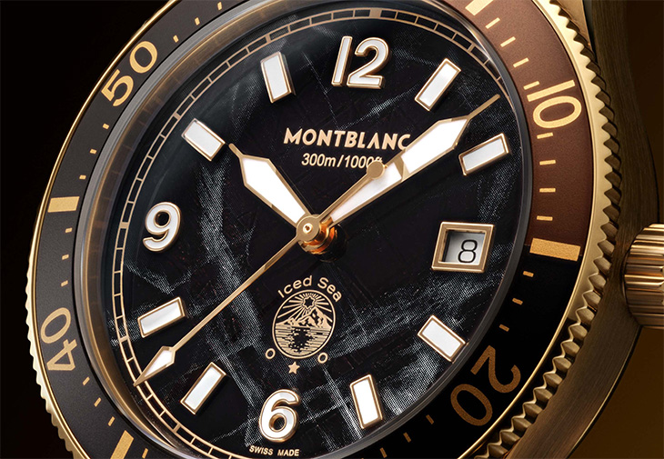 MONTBLANC萬寶龍Iced Sea系列日期顯示自動腕錶古銅款