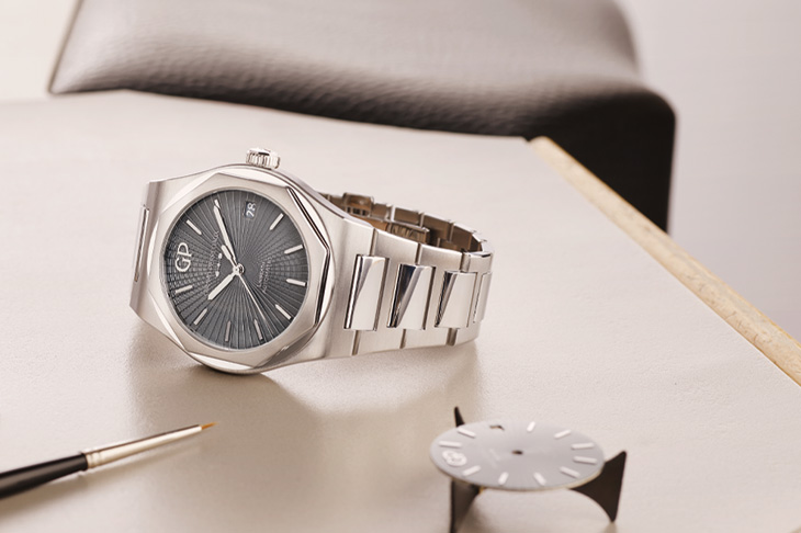 GIRARD-PERREGAUX GP芝柏錶Laureato桂冠系列42毫米無燼灰大明火琺瑯腕錶