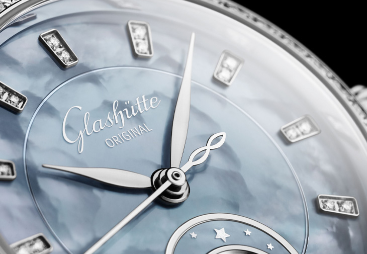 GLASHÜTTE ORIGINAL格拉蘇蒂原創Serenade Luna Skyline Blue小夜曲月相腕錶