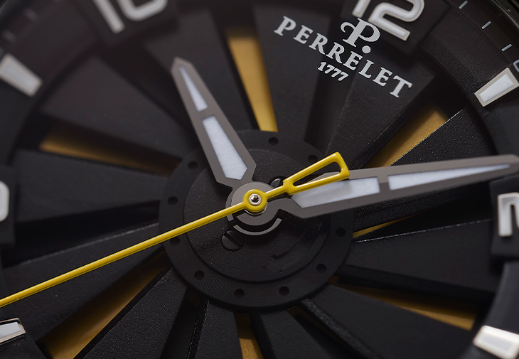 PERRELET沛力錶Turbine 41 Titanium Yellow