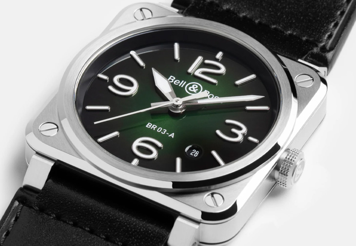 BELL & ROSS柏萊士BR-03 Green Steel精鋼腕錶