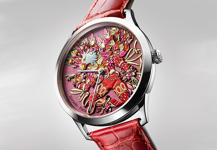 愛馬仕HERMÈS Slim d’Hermès Le Scre des saisons工藝腕錶