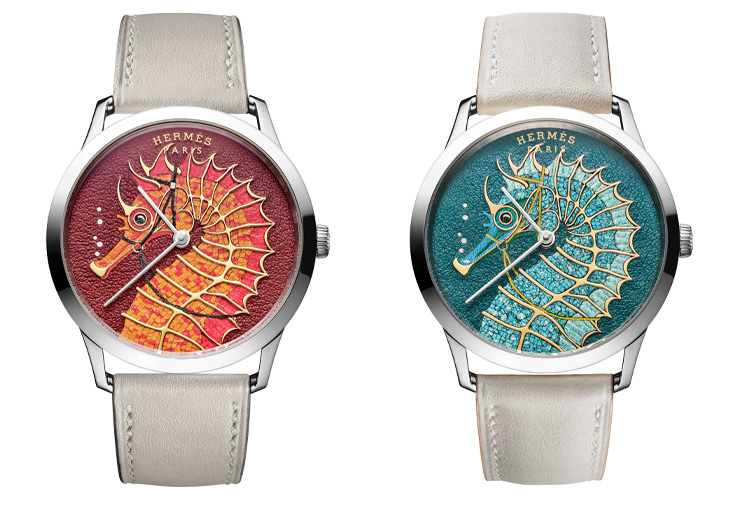 HERMÈS愛馬仕Slim D’Hermès Hippocampe工藝腕錶