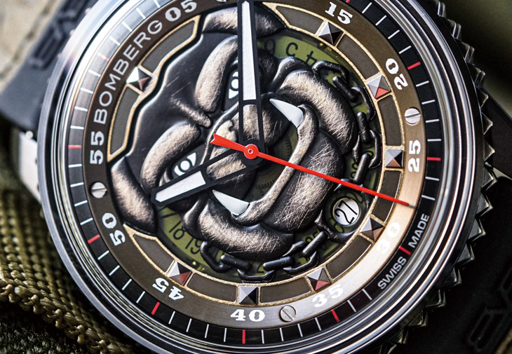 BOMNERG BB-01軍綠色龐克鬥牛犬自動大三針腕錶