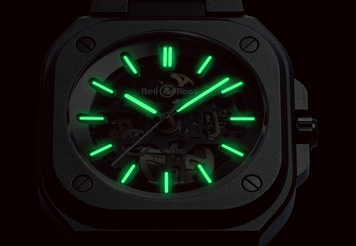 柏萊士BELL&ROSS BR 05 Skeleton Black Lum Ceramic