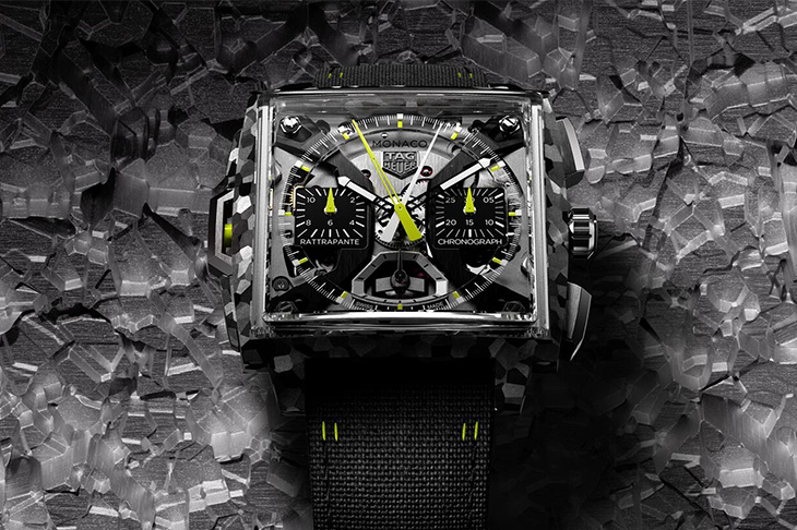 泰格豪雅TAG Heuer Monaco前衛鈦金屬雙追針計時腕錶