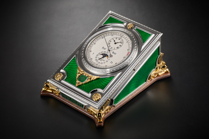 重現百年前複雜桌鐘設計／PATEK PHILIPPE 27000M-001萬年曆跳秒桌鐘 -- 桌鐘座鐘特集一