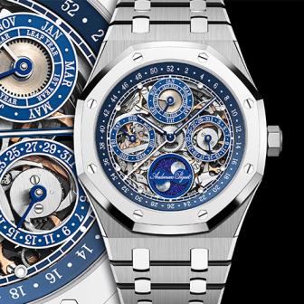 鏤空透視萬年芯 ／AP皇家橡樹萬年曆「150週年」鏤空腕錶 -- 全透視萬年曆特集四