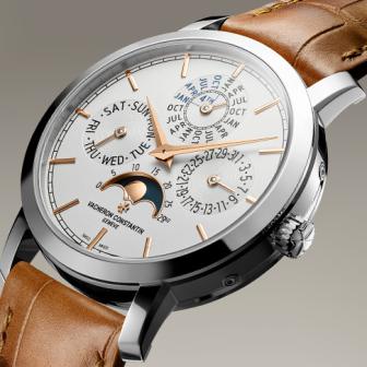 雅致適中錶徑／江詩丹頓Traditionnelle超薄萬年曆腕錶