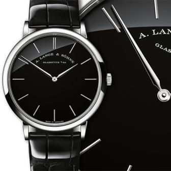黑色優雅的縞瑪瑙面盤／A. LANGE & SÖHNE Saxonia Thin鉑金950限量腕錶  正裝錶特集三