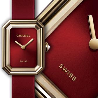 八角設計紅色新裝／CHANEL Première Ribbon Red腕錶